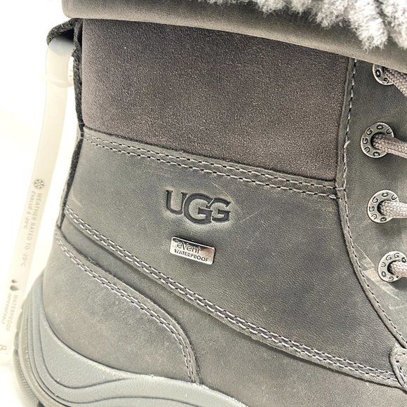 UGG Adirondack 2 Luxe Quilt Grey Leather Women’s - Picture 7 of 10